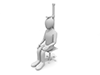 Sitting height ｜ Sitting height ｜ Measurement --Personal illustration ｜ Free material ｜ Person