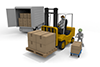 Operate the forklift. Sort your luggage. A person riding a forklift. The person who delivers. -Delivery image Illustration material Free - 2,100 × 1,400 pixels