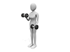 Exercise ｜ Dumbbell ｜ Exercise Woman ――Personal Illustration ｜ Free Material ｜ Person