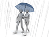 Sogo Umbrella ｜ Couple ｜ Lover ――Personal Illustration ｜ Free Material ｜ Person