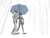 Rain ｜ Sogo Umbrella ｜ Couple ――Personal Illustration ｜ Free Material ｜ Person