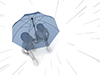 Doshaburi ｜ Date ｜ Umbrella ――Personal Illustration ｜ Free Material ｜ Person