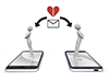 Fighting due to email ｜ Smartphone ｜ Couple ――Personal illustration ｜ Free material ｜ Person