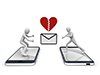 Fight by smartphone email ｜ Couple ｜ Heart breaks ――Personal illustration ｜ Free material ｜ Person