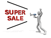 Super Sale / Notice / Announcement --Personal Illustration ｜ Free Material ｜ Person