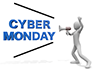 Cyber ​​Monday / Announcement / Speaker-Personal Illustration | Free Material | Person