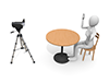 Woman / In front of camera / Table / Shooting --Personal illustration | Free material | Person