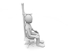 Sitting height ｜ Measurement ｜ Sitting height ――Personal illustration ｜ Free material ｜ Person