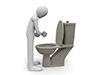 Toilet ｜ Urinalysis ｜ Kidney ｜ Excretion ――Personal illustration ｜ Free material ｜ Person