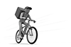 Deliver by bicycle. Carry food. Start a part-time job. --Free ｜ Illustration material ｜ Cooking delivery image ―― 2,100 × 1,400 pixels