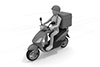 Carry your lunch on your motorcycle. Food delivery service. Start a side job. ――Free material ｜ Illustration ｜ Delivery / Cooking ―― 2,100 × 1,400 pixels