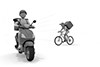 Food delivery by motorcycle / bicycle. Start with a side job. to make money. ――Delivery service ｜ Free illustration material ｜ Cooking / Food ―― 2,100 × 1,400 pixels