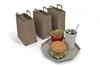 Order a hamburger. I ordered a lunch box. Delivery service. ――Delivery ｜ Illustration ｜ Free material ―― 2,100 × 1,400 pixels