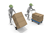 Delivery work. Run and deliver your luggage. Delivery with an emphasis on speed. A person who carries a lot of luggage. -Delivery image free illustration - 2,100 × 1,400 pixels