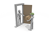 Delivery person. Deliver your luggage to the front door. Hand over your luggage. Customers and delivery staff. --People / Delivery Free Illustrations-- 2,100 x 1,400 pixels