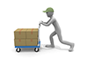 Freight trucks and luggage. Place your luggage on the trolley. Carry luggage by car. The person who delivers the package. -Delivery image Illustration material Free - 2,100 × 1,400 pixels